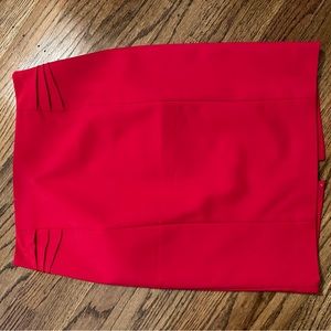 Red pencil skirt